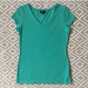 The Limited Aqua Teal V-neck T-shirt XS